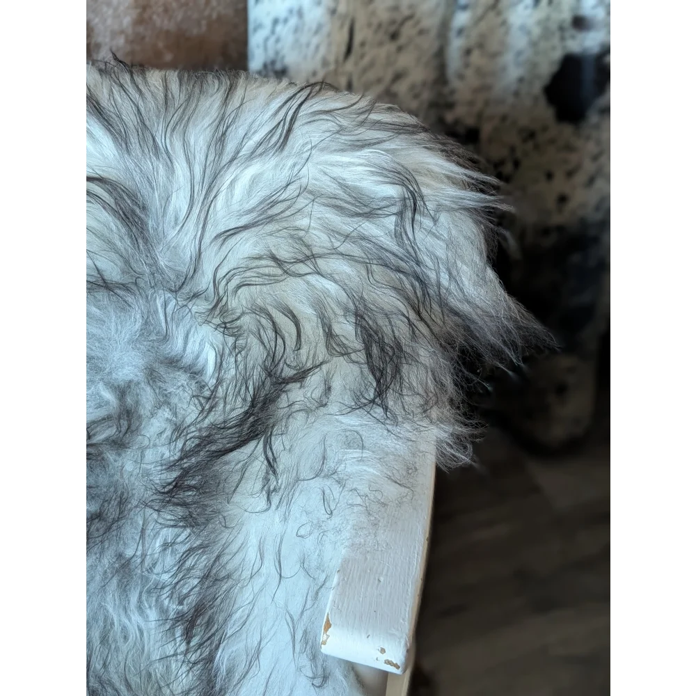 #54 Double Icelandic Sheepskin 80" x 30" Natural Grey