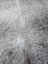 Large 89 x 77 gray mix #7 cowhide rug with gray and white speckled pattern and rustic charm unique characteristics