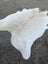 92 x 81 saltpepbrn#327 large cowhide rug in natural white and beige with soft fluffy texture and rustic charm
