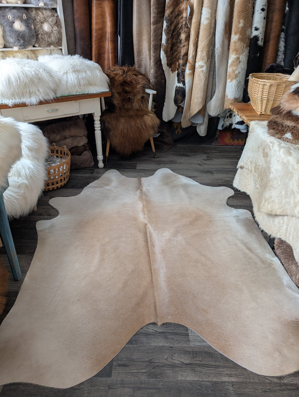 #3 Medium 83" x 72.5" Cowhide Rug