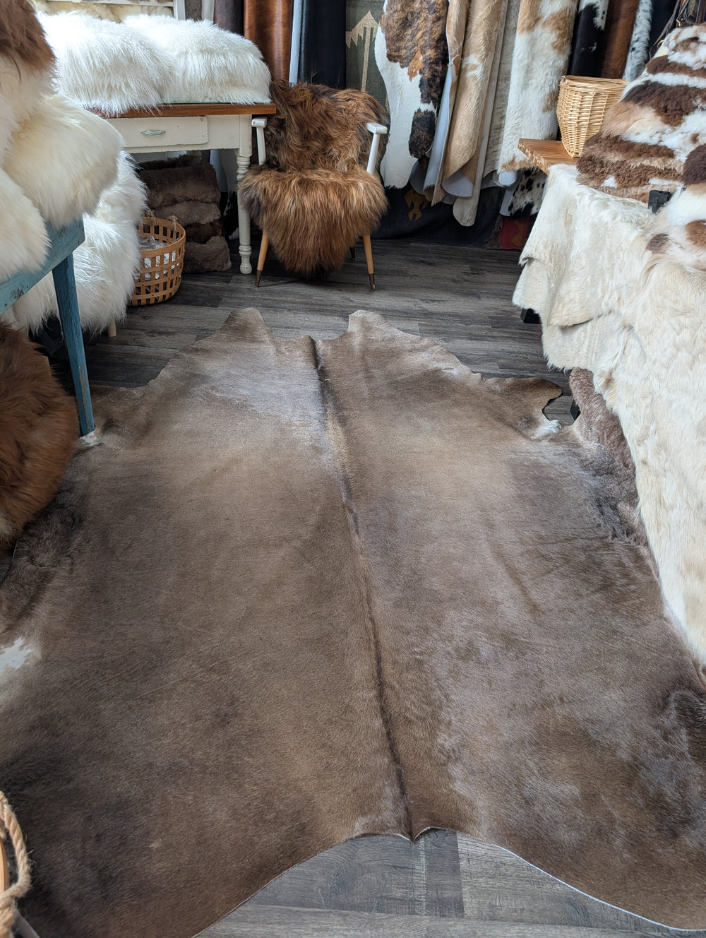 ExtraLarge#7  99" x 81" Cowhide Rug