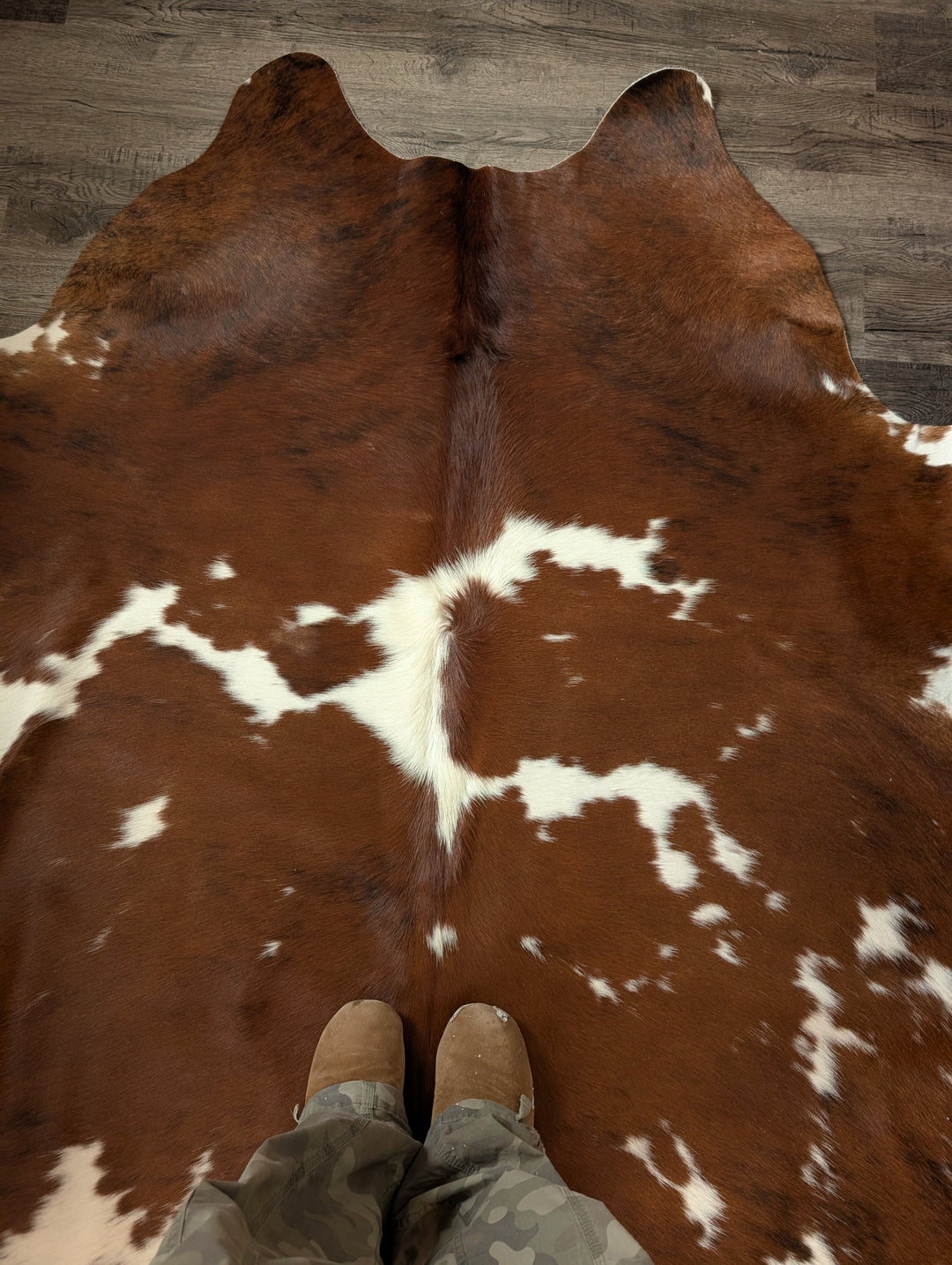 Tricolour#1  91.5" x 80.5" Extra Large Cowhide Rug