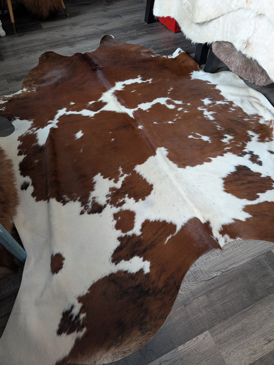 Tricolour#1  91.5" x 80.5" Extra Large Cowhide Rug