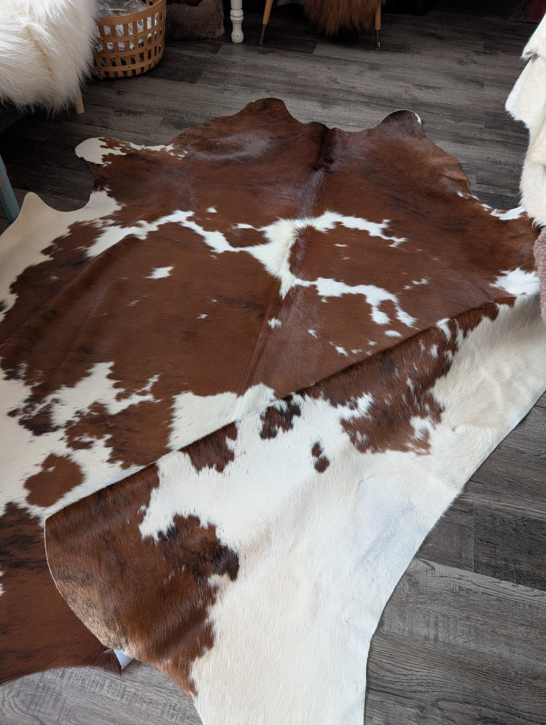 Tricolour#1  91.5" x 80.5" Extra Large Cowhide Rug