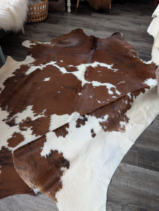 Tricolour#1  91.5" x 80.5" Extra Large Cowhide Rug