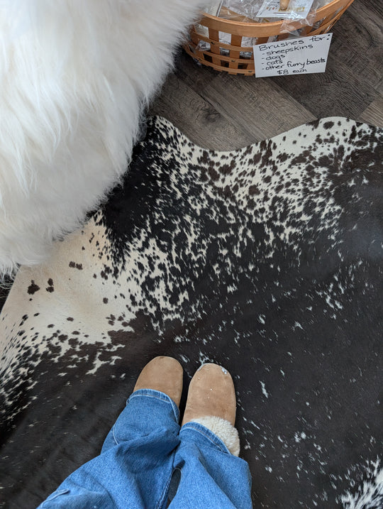 Salty#4 96" x 78" Extra Large Cowhide Rug