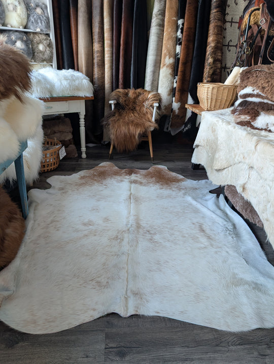 Salty#2 89.5" x 83" Large Cowhide Rug