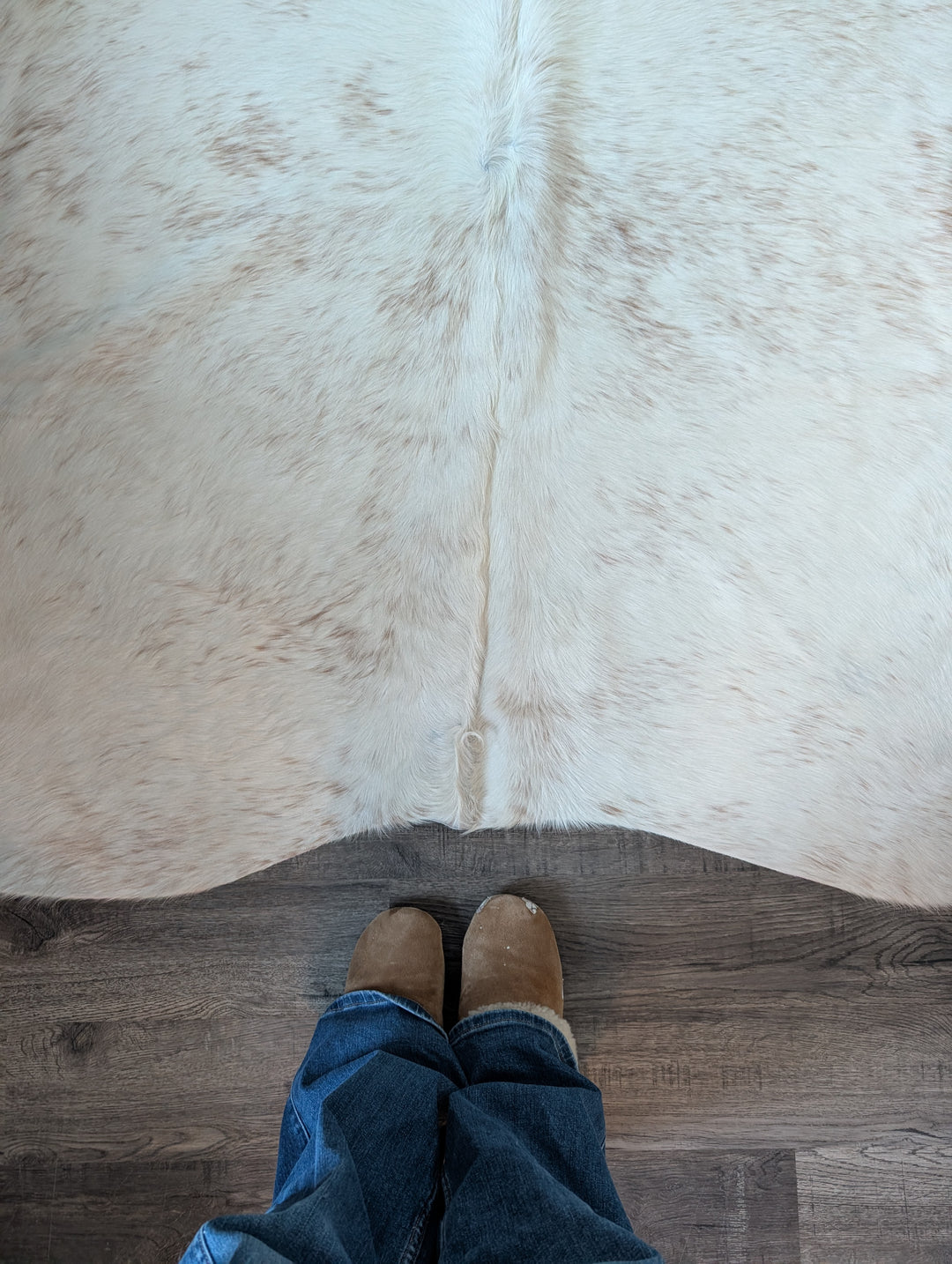 Salty#2 89.5" x 83" Large Cowhide Rug