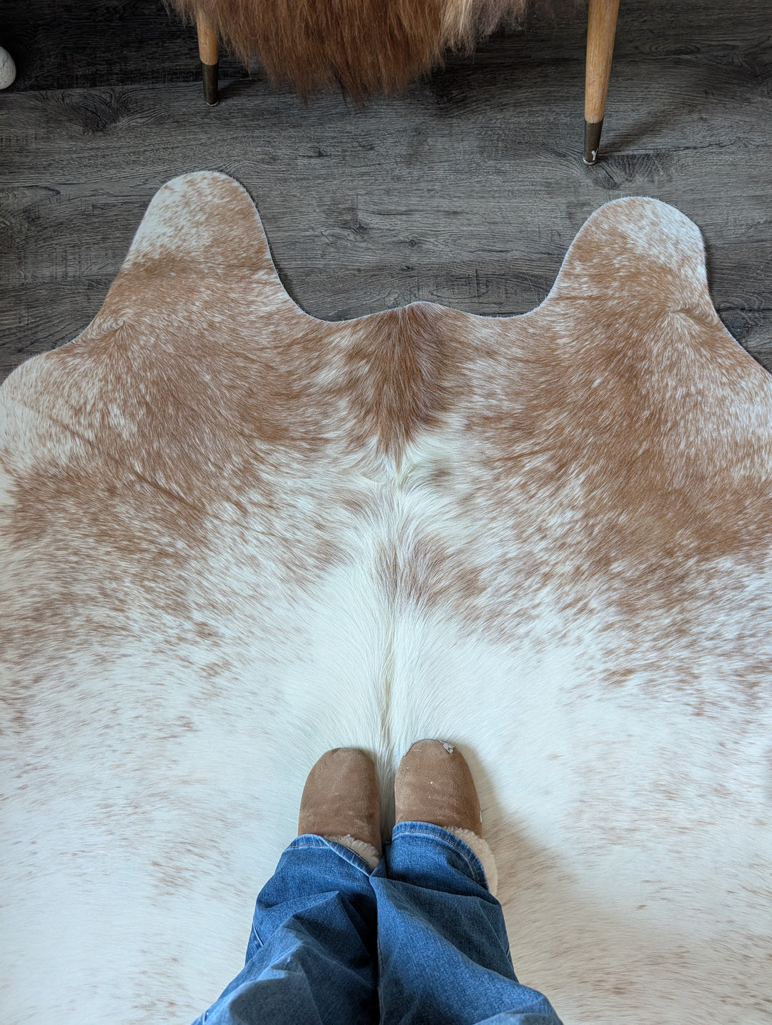 Salty#2 89.5" x 83" Large Cowhide Rug
