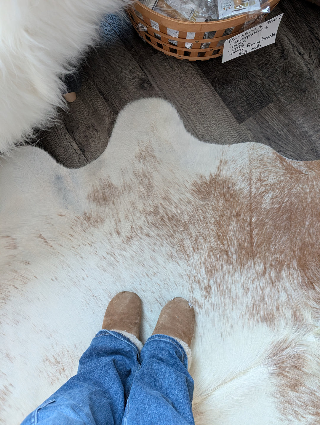 Salty#2 89.5" x 83" Large Cowhide Rug