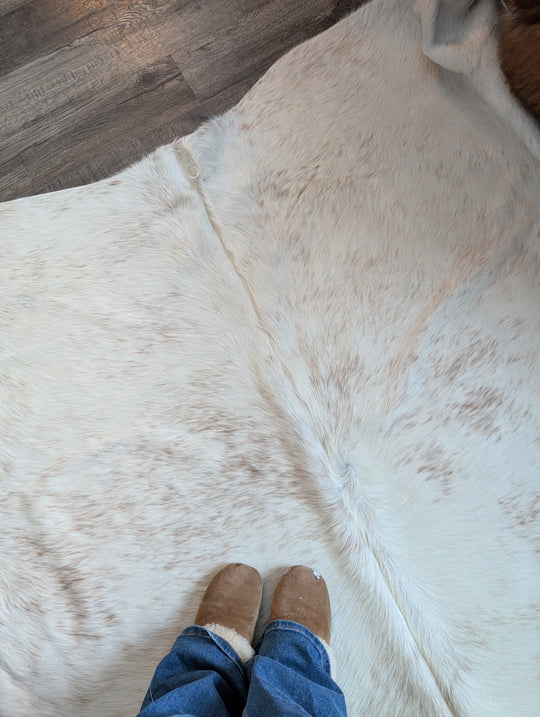 Salty#2 89.5" x 83" Large Cowhide Rug