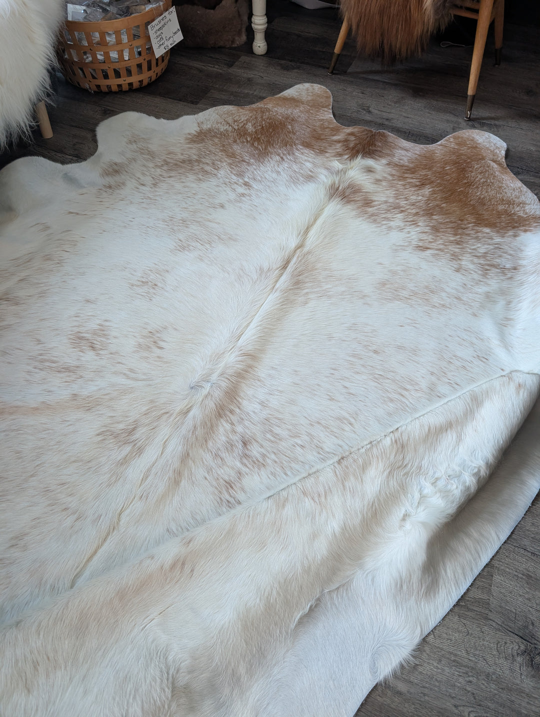 Salty#2 89.5" x 83" Large Cowhide Rug