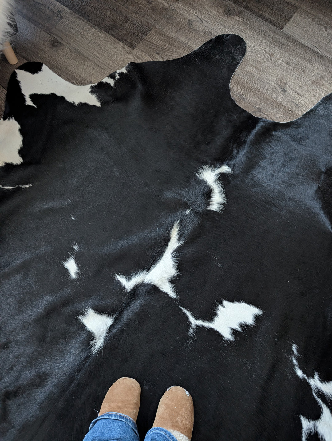 BlackWhite#199❤️93" x 83" Massive Cowhide Rug