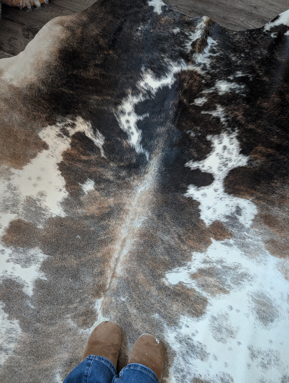 Pretty#1  98" x 90" MASSIVE Cowhide Rug