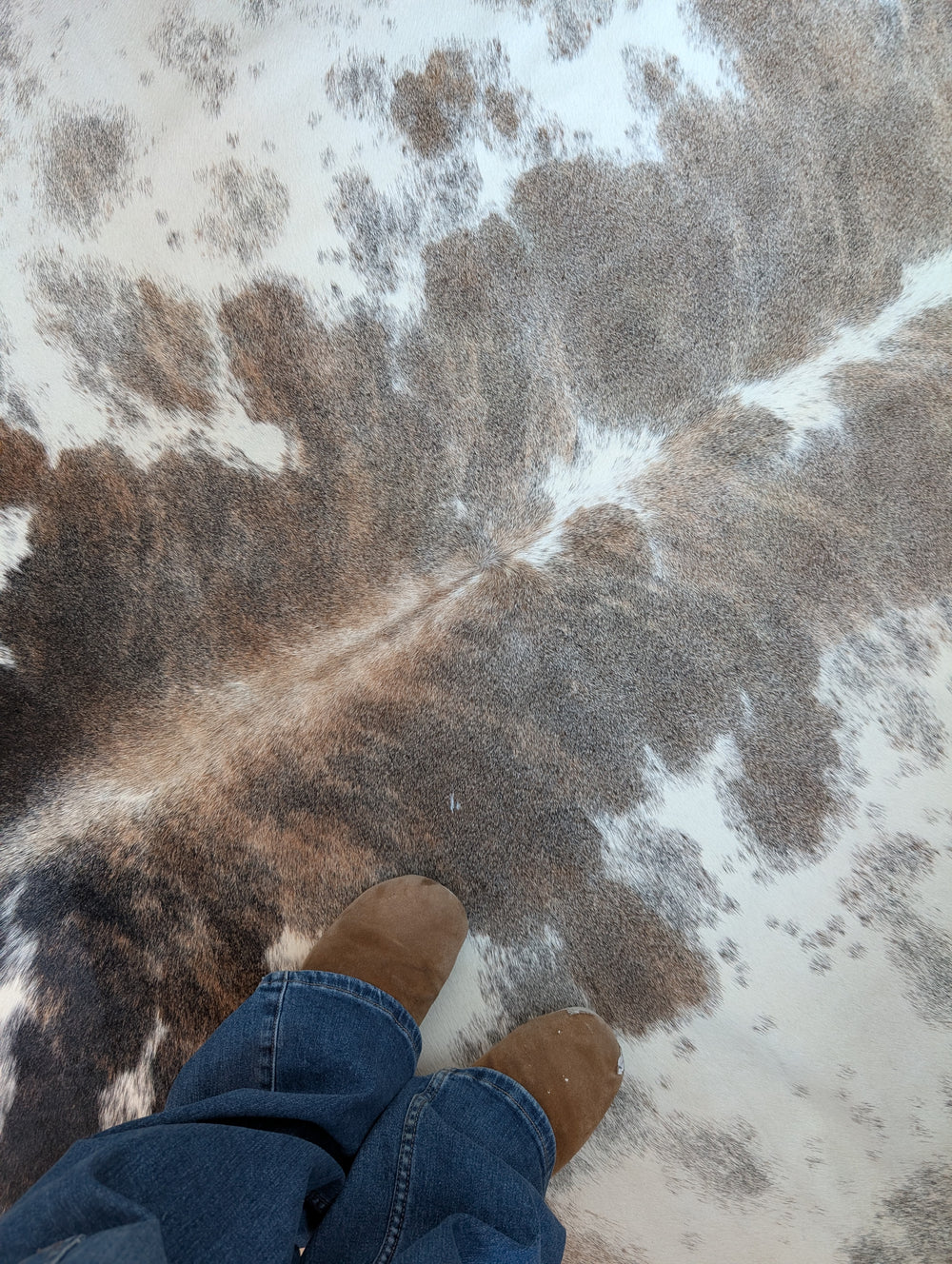 Pretty#1  98" x 90" MASSIVE Cowhide Rug