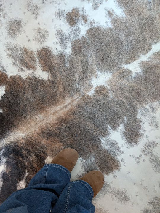Pretty#1  98" x 90" MASSIVE Cowhide Rug