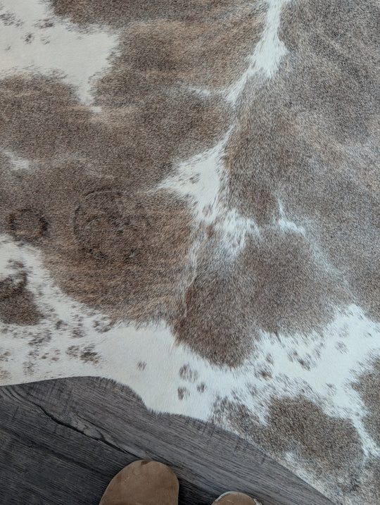 Pretty#1  98" x 90" MASSIVE Cowhide Rug