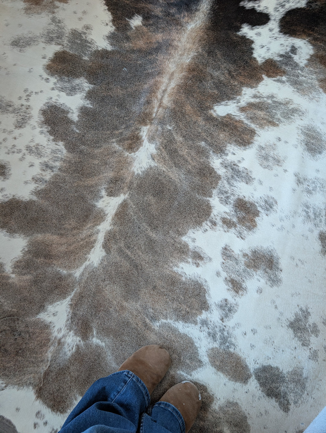 Pretty#1  98" x 90" MASSIVE Cowhide Rug
