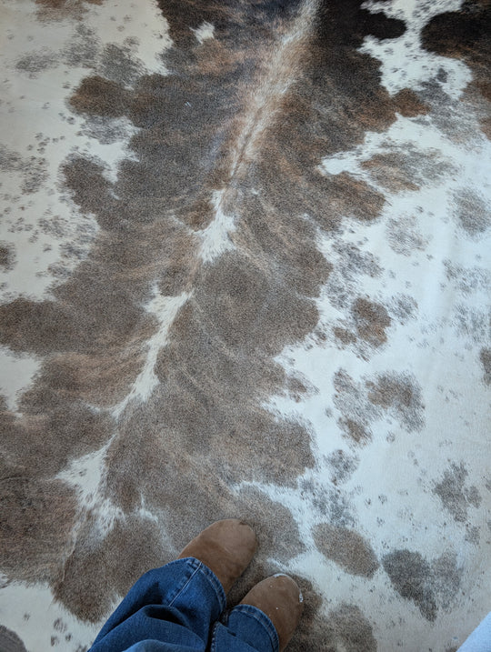 Pretty#1  98" x 90" MASSIVE Cowhide Rug