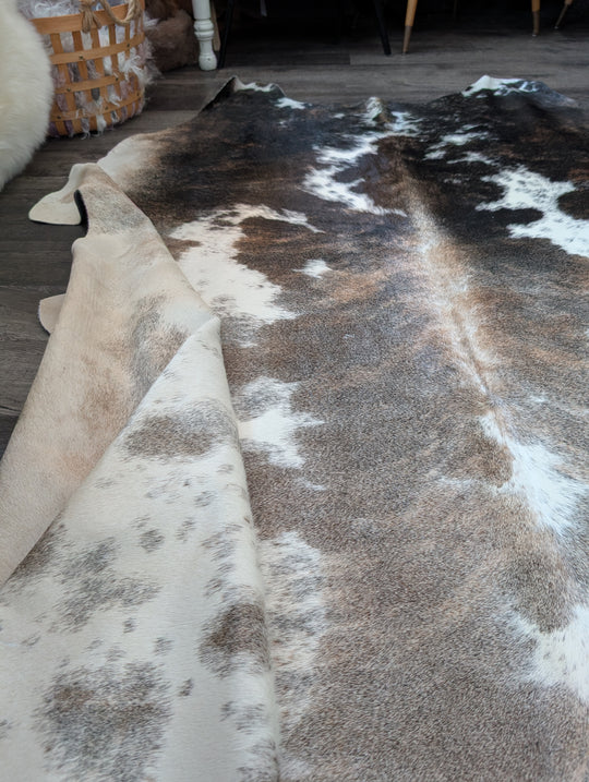 Pretty#1  98" x 90" MASSIVE Cowhide Rug