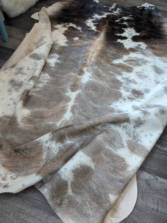Pretty#1  98" x 90" MASSIVE Cowhide Rug