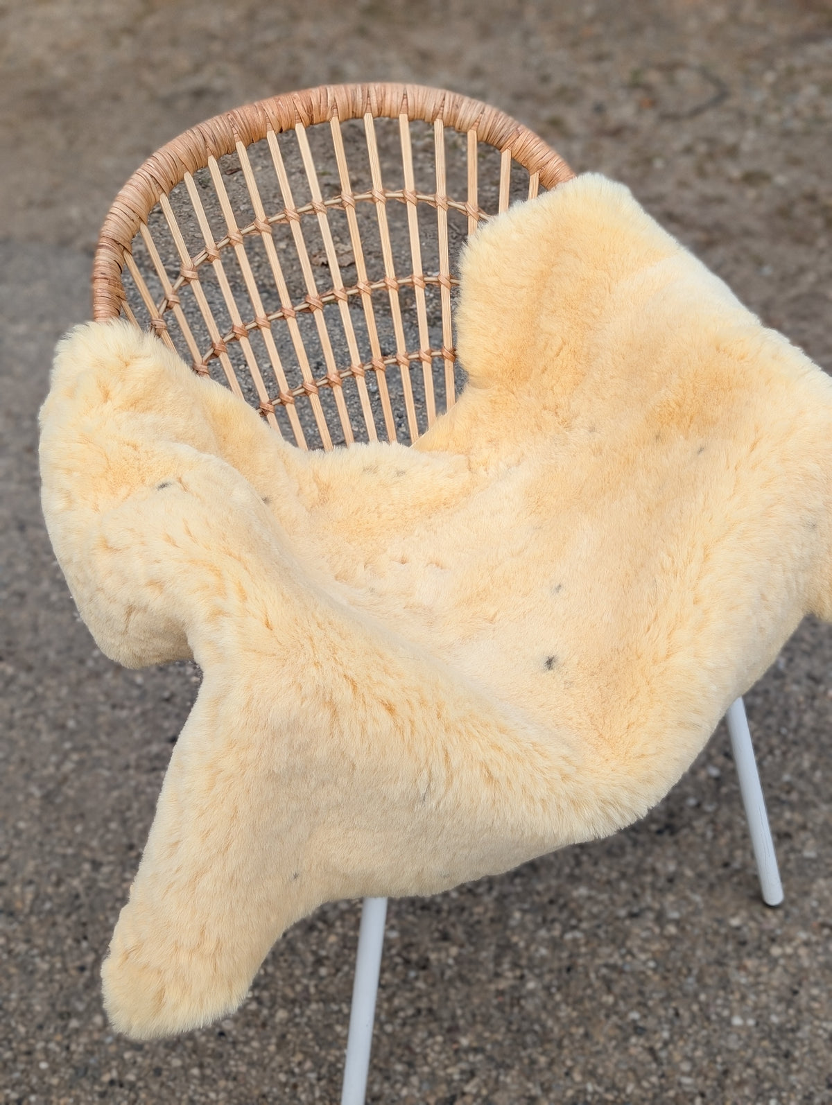 M-9  48.5" x 33" Extra Large Washable Medical Sheepskin Naturally Spotted