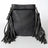 Black genuine leather Chaps crossbody bag with fringed tassels, Canada
