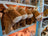 Adorable brown highland cow stuffed animals with white snouts and horns arranged on a shelf perfect for cuddling