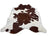 Adorable long haired brnwht large cowhide rug with brown and white natural pattern unique characteristics rustic charm