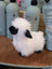 Adorable shilo mini sheep soft toy with fluffy white and black plush fur perfect for cuddling and decorating