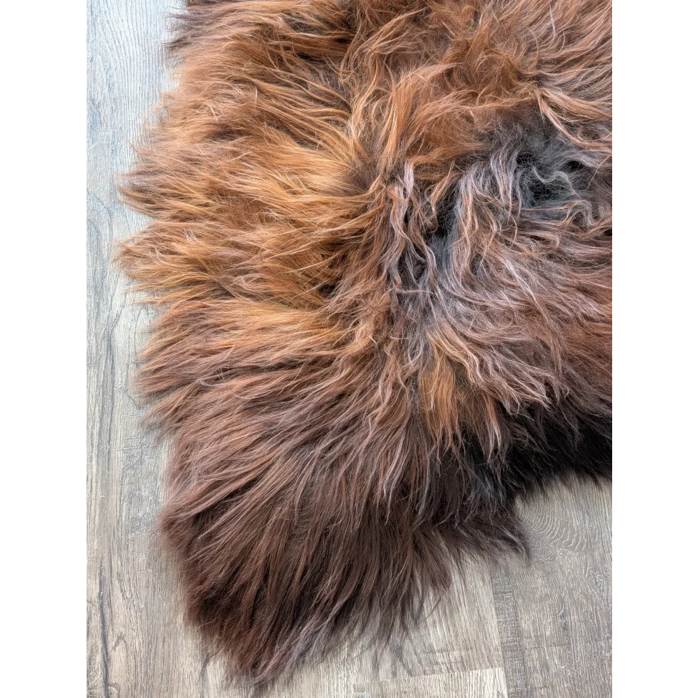 Soft Icelandic sheepskin rug AN58 49x32 inches plush curly fibers