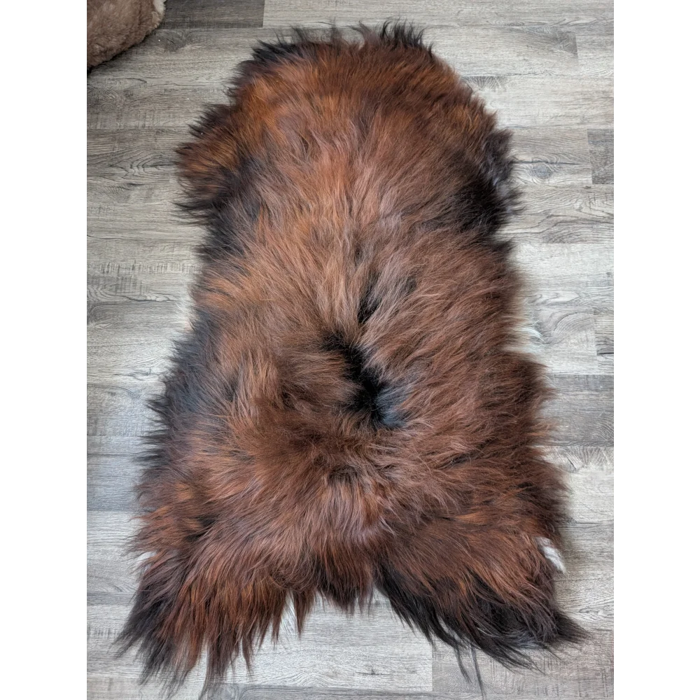 AN6❤️60" x 33" Massive Dark Bronze Icelandic Sheepskin