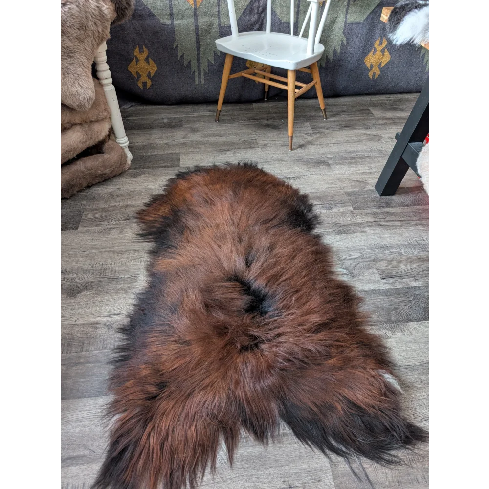 AN6❤️60" x 33" Massive Dark Bronze Icelandic Sheepskin