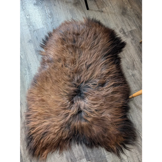 Soft Icelandic sheepskin rug AN64 52x34 inches fluffy texture