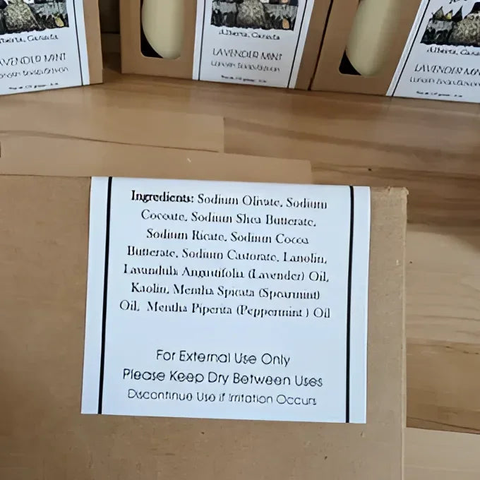 Angus Oliver lanolin natural soap bar with lavender mint, spearmint oils