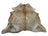 Natural brown and beige large cowhide rug with soft textured fur surface perfect for beautiful rugs collection