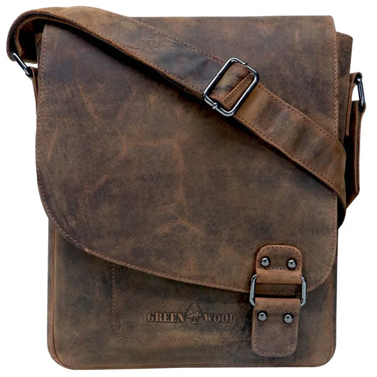 Hedwig A4 leather shoulder bag