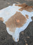 Beigewhite 117 large cowhide rug with brown and white natural patches adding rustic charm to beautiful rugs