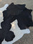 Large black and white cowhide rug with unique irregular patches and rustic charm 85.5 by 77 inches