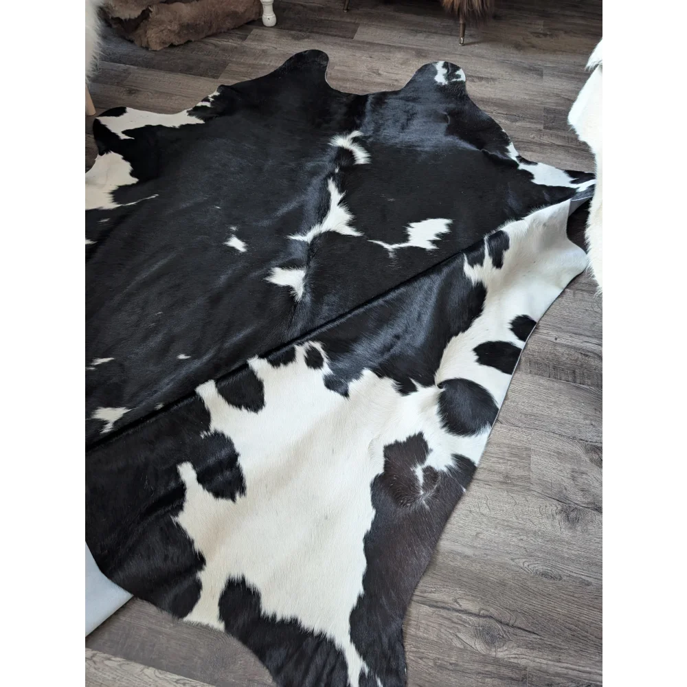 Black white cowhide rug angus oliver unique characteristics incredibly soft underfoot perfect beautiful rugs for living space