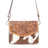 Bridle Blossom handtooled hairon cowhide purse with floral carvings