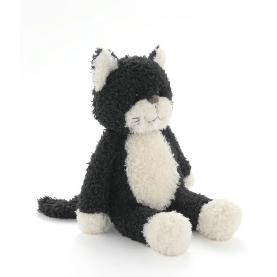 Cute black and white Jellycat Checkers the Cat plush toy