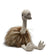 A clearance eddie the emu plush ostrich toy with beige textured fabric body and brown faux fur feathers