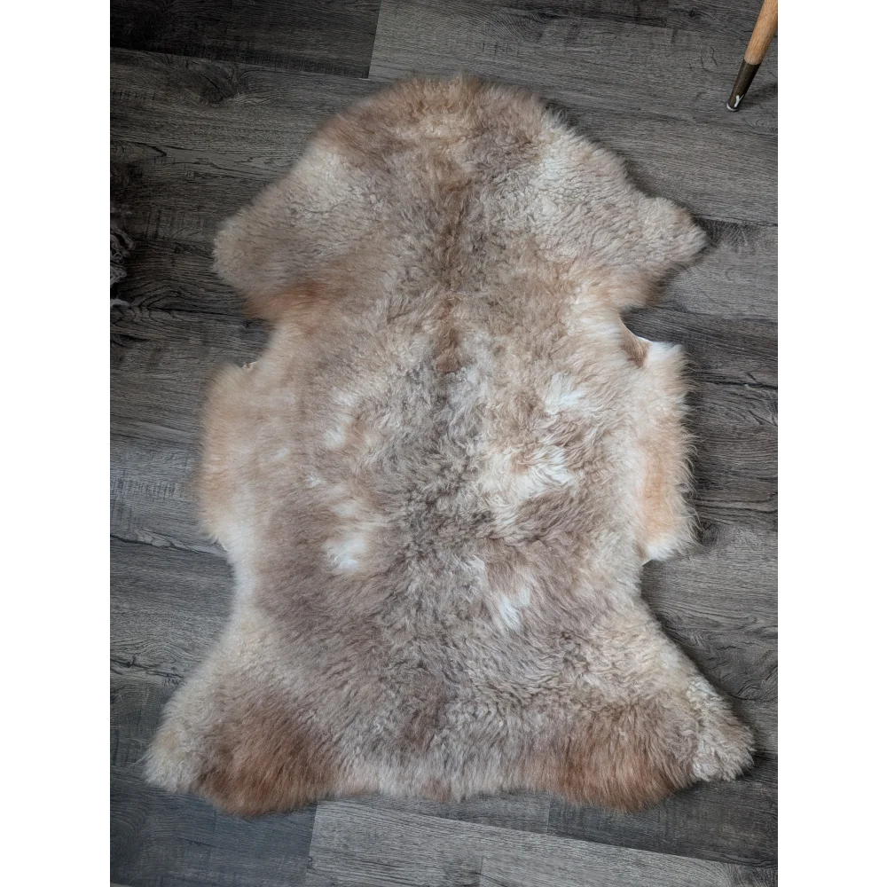 41x27 fluffy cloud sheepskin rug in oeko tex natural colours
