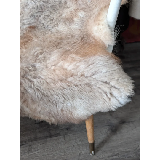 41x27 fluffy cloud sheepskin rug in natural colours, Oeko Tex certified