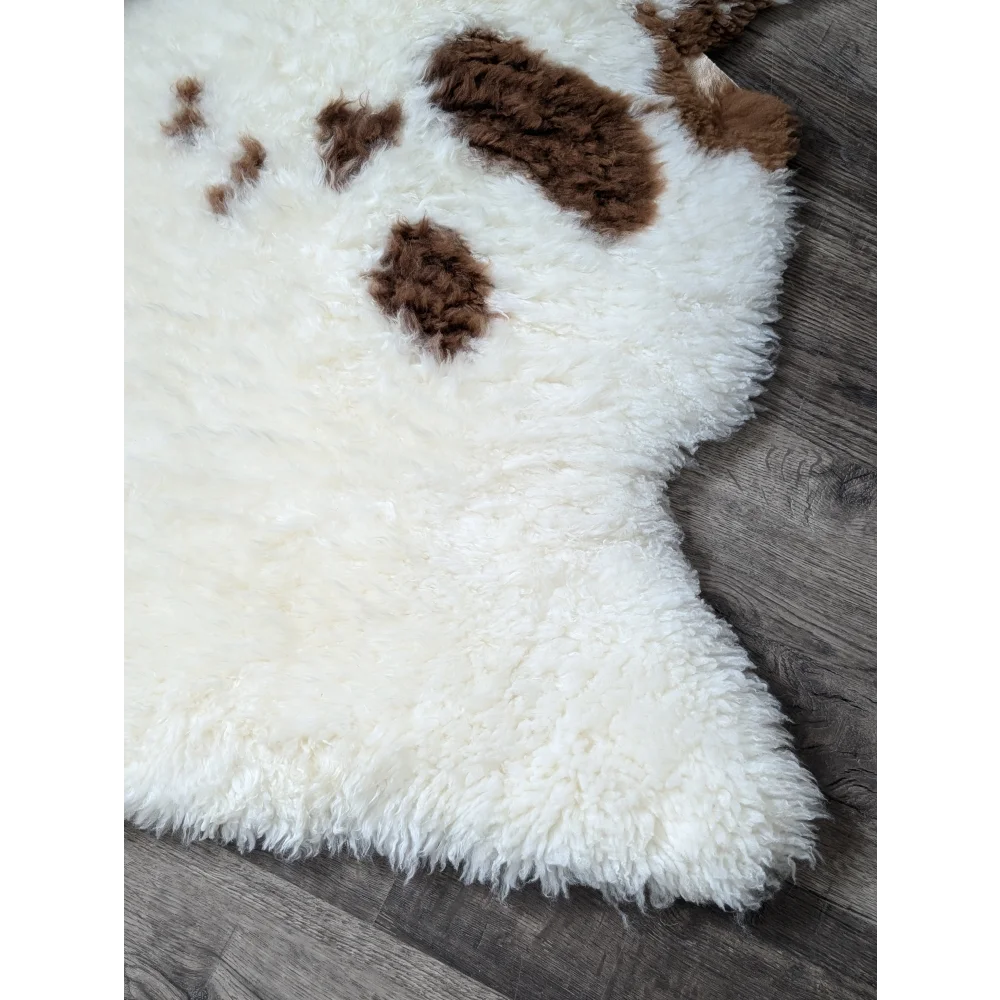 43x25 oeko tex sheepskin fluffy cloud curly wool rug