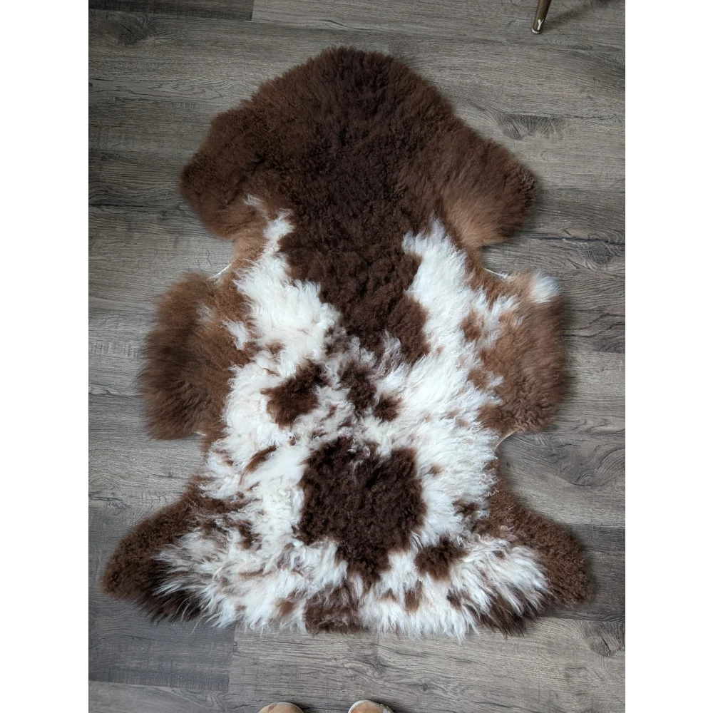 40x27 fluffy cloud oeko tex sheepskin rug in natural colours
