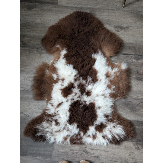 40x27 fluffy cloud oeko tex sheepskin rug in natural colours