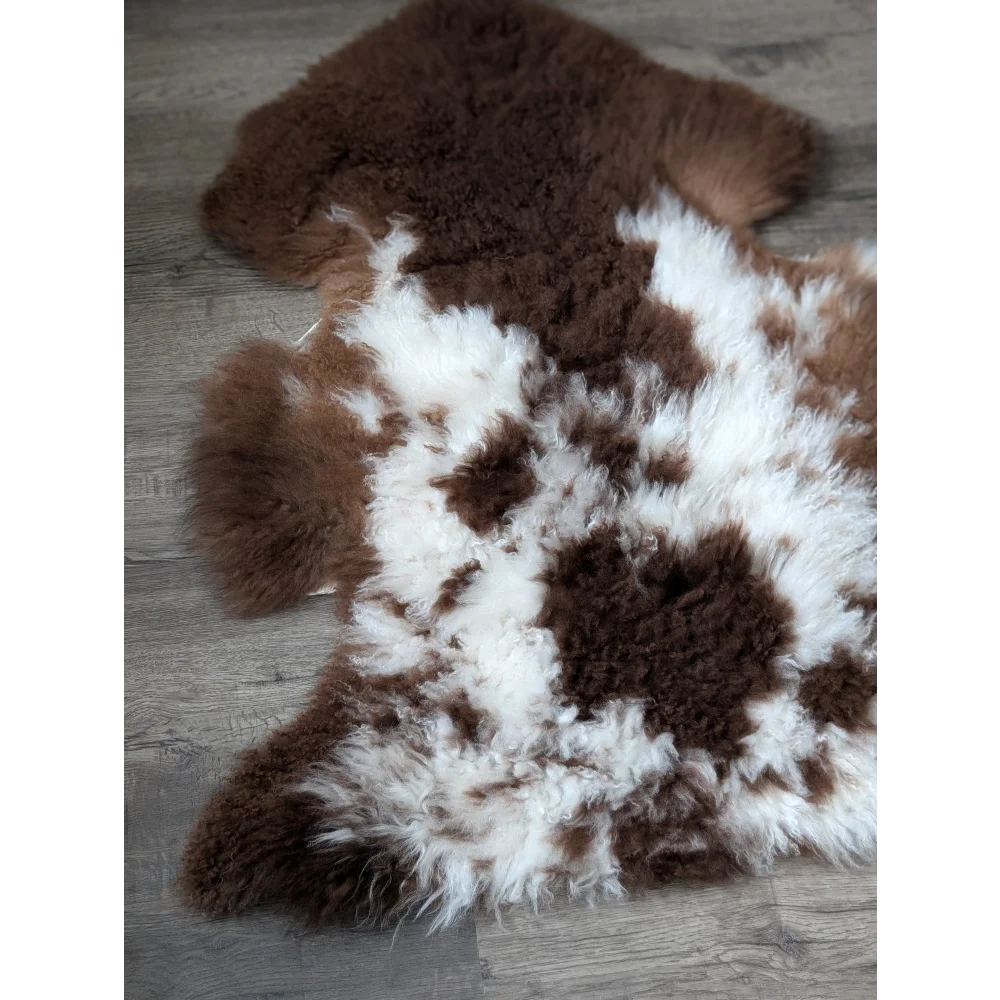 40x27 fluffy cloud sheepskin rug in oeko tex natural colours