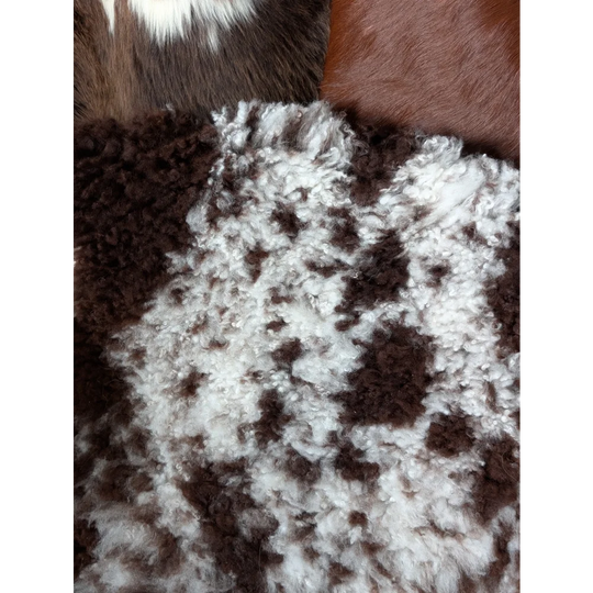 Fluffy cloud oeko tex sheepskin rug in natural colours, 43x26.5